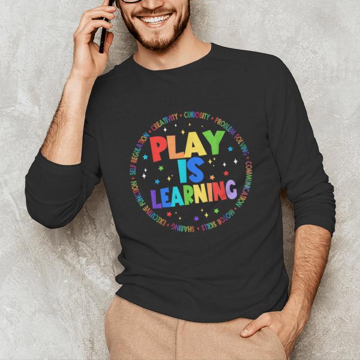 Retro Play Is Learning Teacher Back To School Unisex Long Sleeve T-Shirt, funny gift Retro Play Is Learning Teacher Back To School Unisex Long Sleeve T-Shirt, funny gift