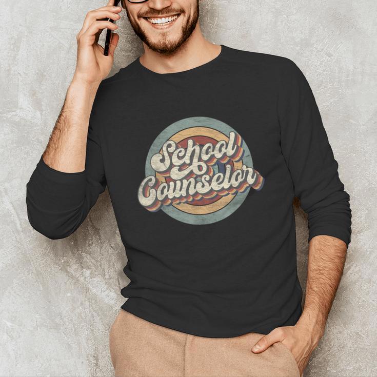 Retro School Counselor Back To School Teacher Squad Crew Unisex Long Sleeve T-Shirt, funny gift Retro School Counselor Back To School Teacher Squad Crew Unisex Long Sleeve T-Shirt, funny gift