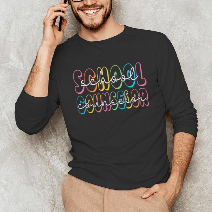 Retro School Counselor Counseling Teacher Appreciation Unisex Long Sleeve T-Shirt, funny gift Retro School Counselor Counseling Teacher Appreciation Unisex Long Sleeve T-Shirt, funny gift