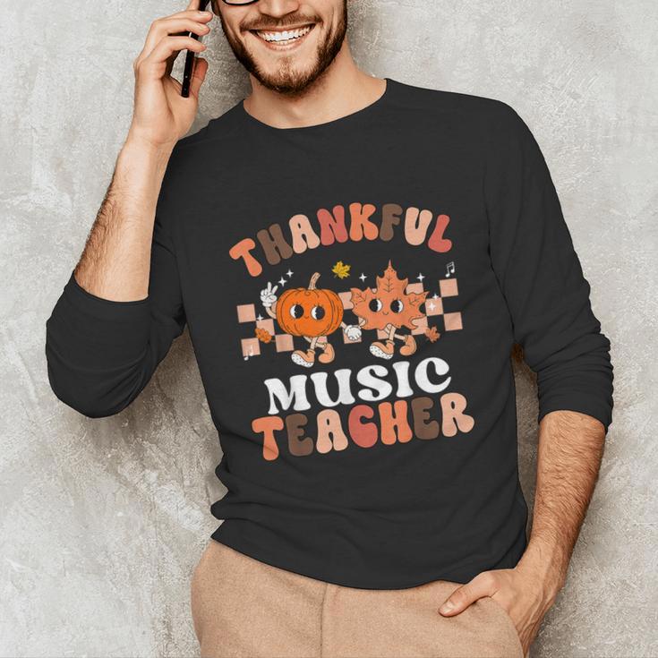 Retro Thankful Music Teacher Pumpkin Fall Thanksgiving Unisex Long Sleeve T-Shirt, funny gift Retro Thankful Music Teacher Pumpkin Fall Thanksgiving Unisex Long Sleeve T-Shirt, funny gift