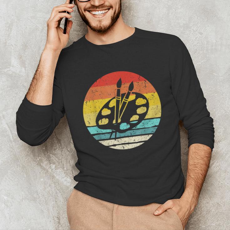Retro Vintage Paint Palette Costume Artist Art Teacher Men Women Unisex Long Sleeve T-Shirt, funny gift Retro Vintage Paint Palette Costume Artist Art Teacher Men Women Unisex Long Sleeve T-Shirt, funny gift