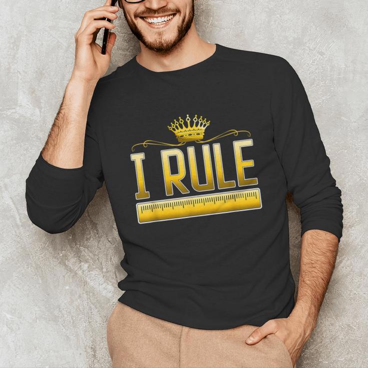 I Rule Math Ruler Mathematics Pun Math Teacher Men Women Girls Kids Unisex Long Sleeve T-Shirt, funny gift I Rule Math Ruler Mathematics Pun Math Teacher Men Women Girls Kids Unisex Long Sleeve T-Shirt, funny gift