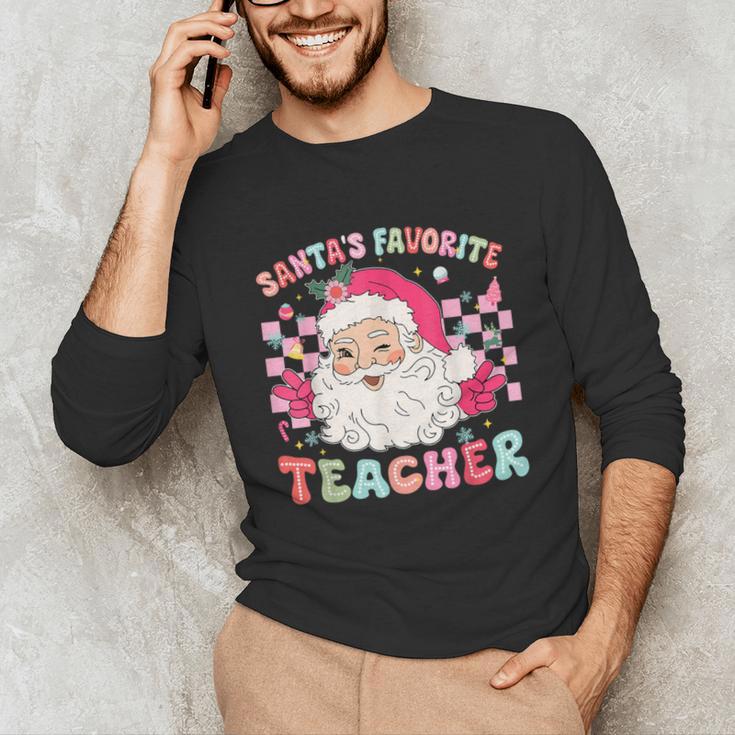 Santa Favorite Teacher Shirt Teacher Christmas Unisex Long Sleeve T-Shirt, funny gift Santa Favorite Teacher Shirt Teacher Christmas Unisex Long Sleeve T-Shirt, funny gift