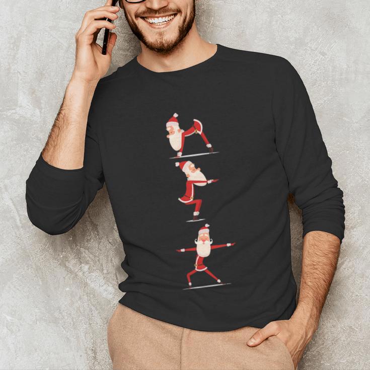 Santa Yoga Poses For Yogi Teacher Christmas Yoga Poses Unisex Long Sleeve T-Shirt, funny gift Santa Yoga Poses For Yogi Teacher Christmas Yoga Poses Unisex Long Sleeve T-Shirt, funny gift