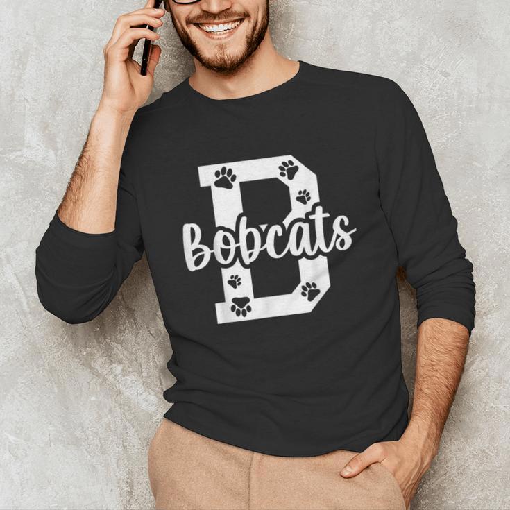 School Spirit Mascot Bobcats Back To School Teacher Student Unisex Long Sleeve T-Shirt, funny gift