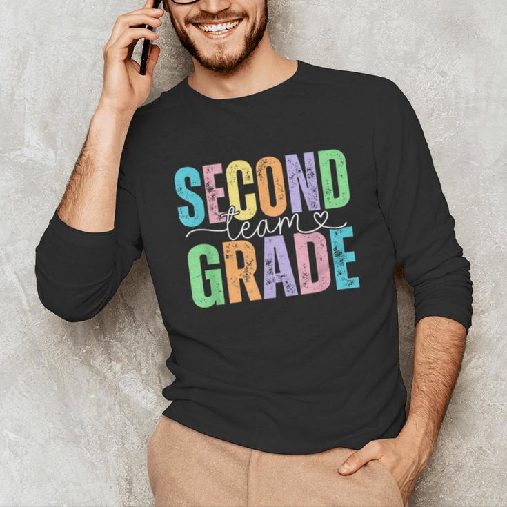 Second Grade Team Heart Teacher Student Back To School Girls Unisex Long Sleeve T-Shirt, funny gift
