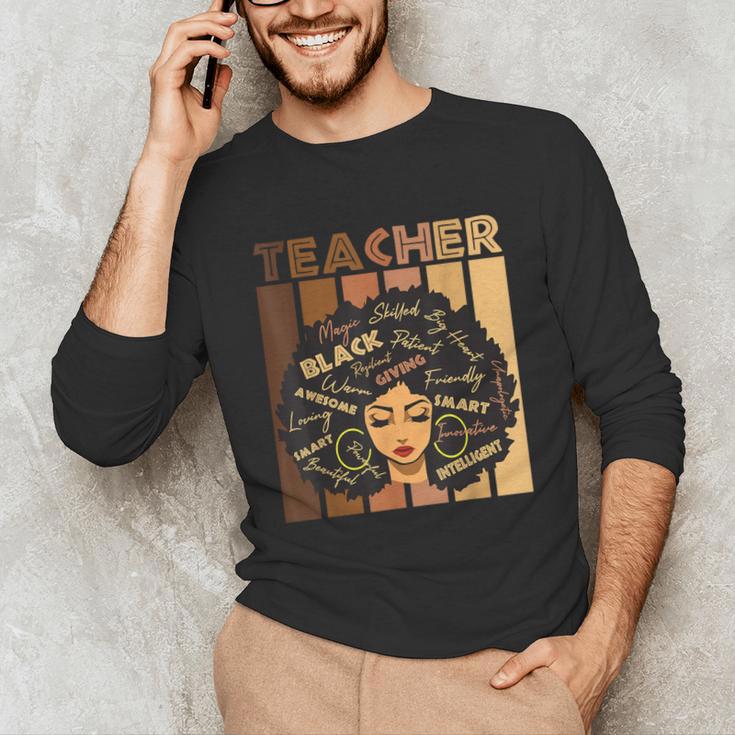 Smart Teacher Afro Girl Melanin African American Wowen Unisex Long Sleeve T-Shirt, funny gift