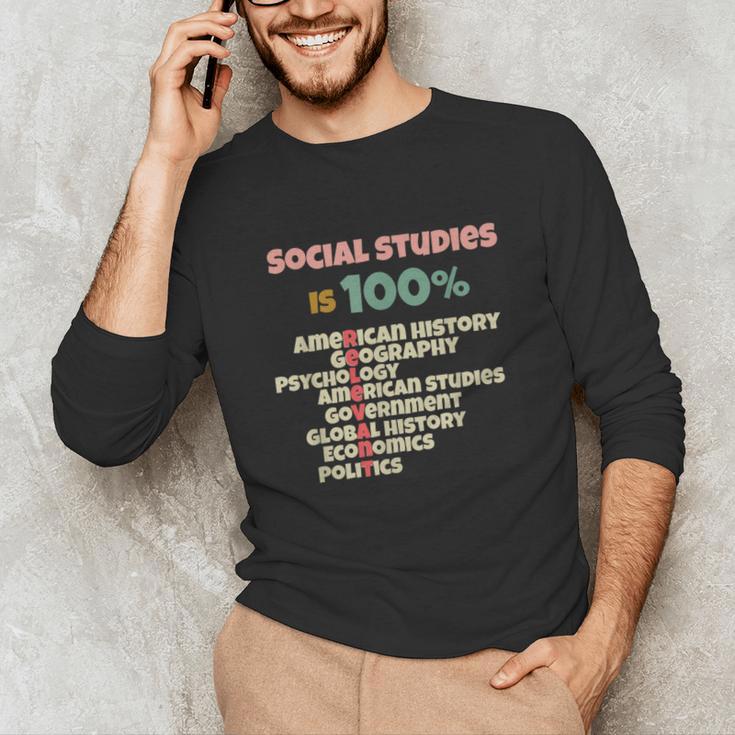 Social Studies Is Relevant History Teacher History Buff Unisex Long Sleeve T-Shirt, funny gift