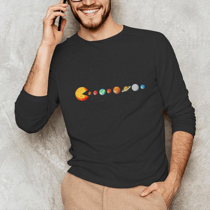 Solar System Teacher Video Games Sun Eating Planets Unisex Long Sleeve T-Shirt, funny gift Solar System Teacher Video Games Sun Eating Planets Unisex Long Sleeve T-Shirt, funny gift