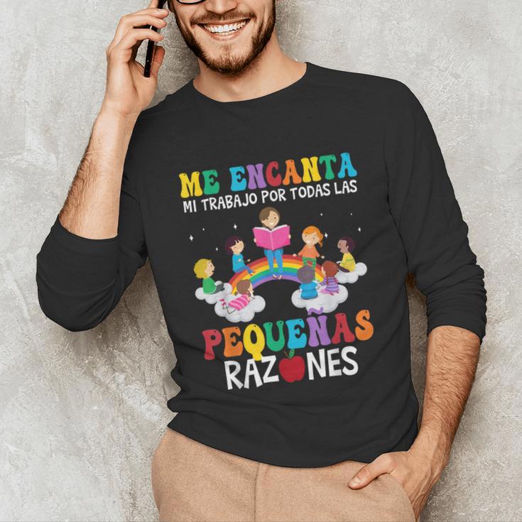 Spanish Teacher Bilingual Teacher Maestra Maestras Unisex Long Sleeve T-Shirt, funny gift