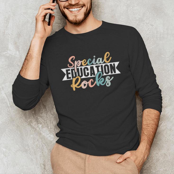 Special Education Rocks Sped Teacher Students Back To School Unisex Long Sleeve T-Shirt, funny gift