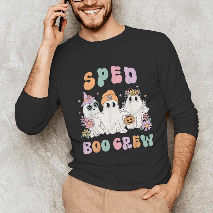 SPED Boo Crew Halloween Floral Ghost Special Ed SPED Teacher For Men Women Kids Unisex Long Sleeve T-Shirt, funny gift SPED Boo Crew Halloween Floral Ghost Special Ed SPED Teacher For Men Women Kids Unisex Long Sleeve T-Shirt, funny gift