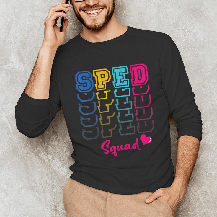 SPED Squad Proud Special Education Para Teacher Colorful Unisex Long Sleeve T-Shirt, funny gift