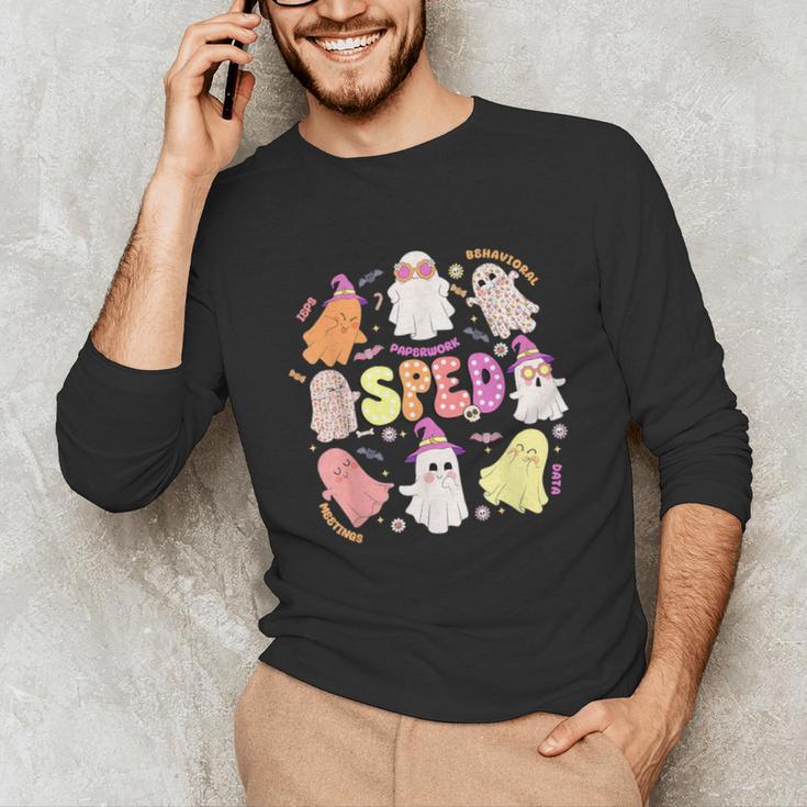 SPED Teacher Halloween Spooky Special Education Team Men Women Kids Unisex Long Sleeve T-Shirt, funny gift SPED Teacher Halloween Spooky Special Education Team Men Women Kids Unisex Long Sleeve T-Shirt, funny gift