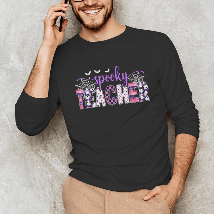 Spooky Teacher Halloween Costume Women Spooky Teacher Unisex Long Sleeve T-Shirt, funny gift