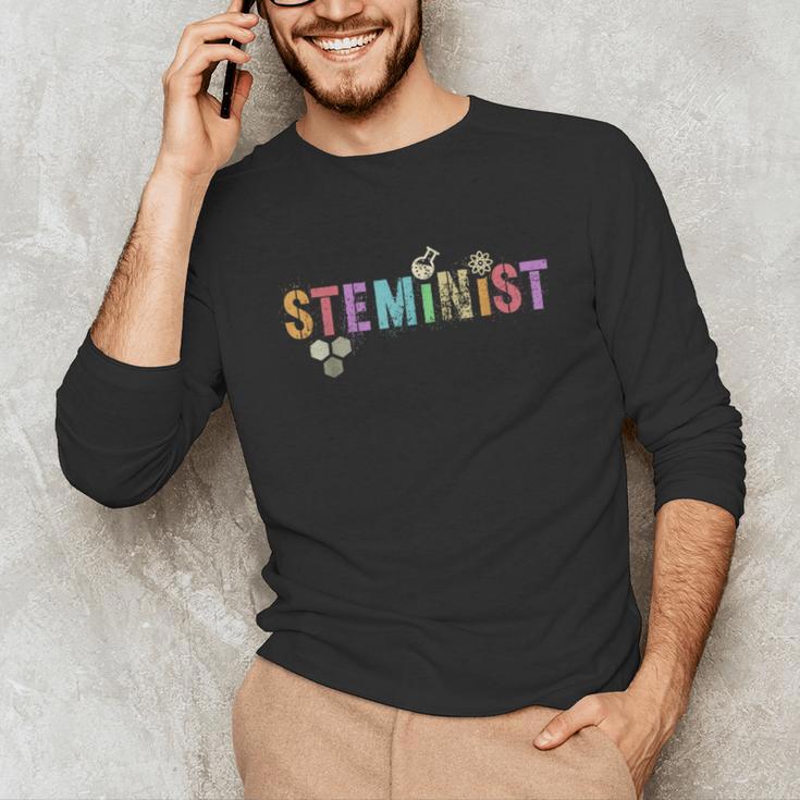 STEMINIST Technology Student STEM Teacher Women Engineering Unisex Long Sleeve T-Shirt, funny gift