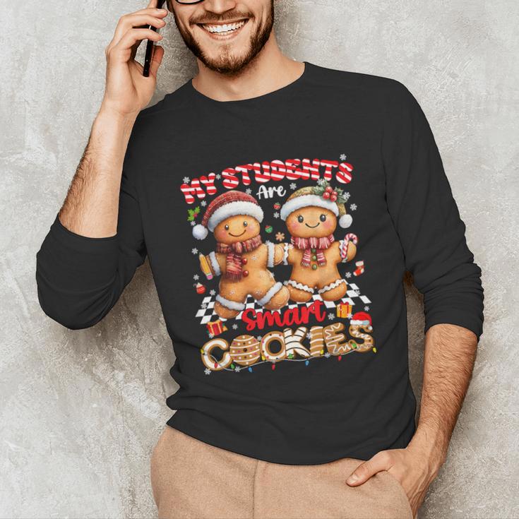 My Student Are Smart Cookies Pjs Christmas Xmas Teacher Unisex Long Sleeve T-Shirt, funny gift