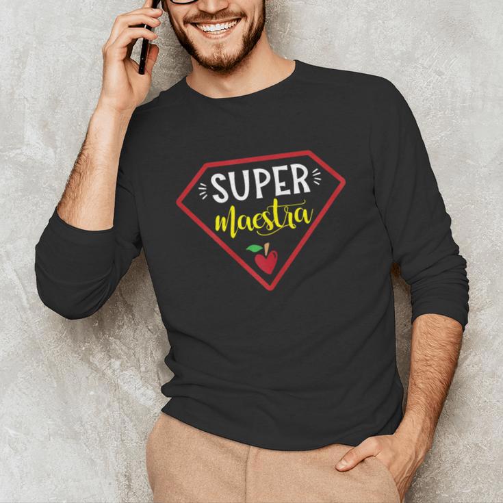 Super Heroe Maestra Espanol Spanish Super Teacher Unisex Long Sleeve T-Shirt, funny gift Super Heroe Maestra Espanol Spanish Super Teacher Unisex Long Sleeve T-Shirt, funny gift