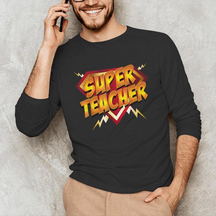 Super Teacher Superhero Back To School Teacher's Unisex Long Sleeve T-Shirt, funny gift Super Teacher Superhero Back To School Teacher's Unisex Long Sleeve T-Shirt, funny gift