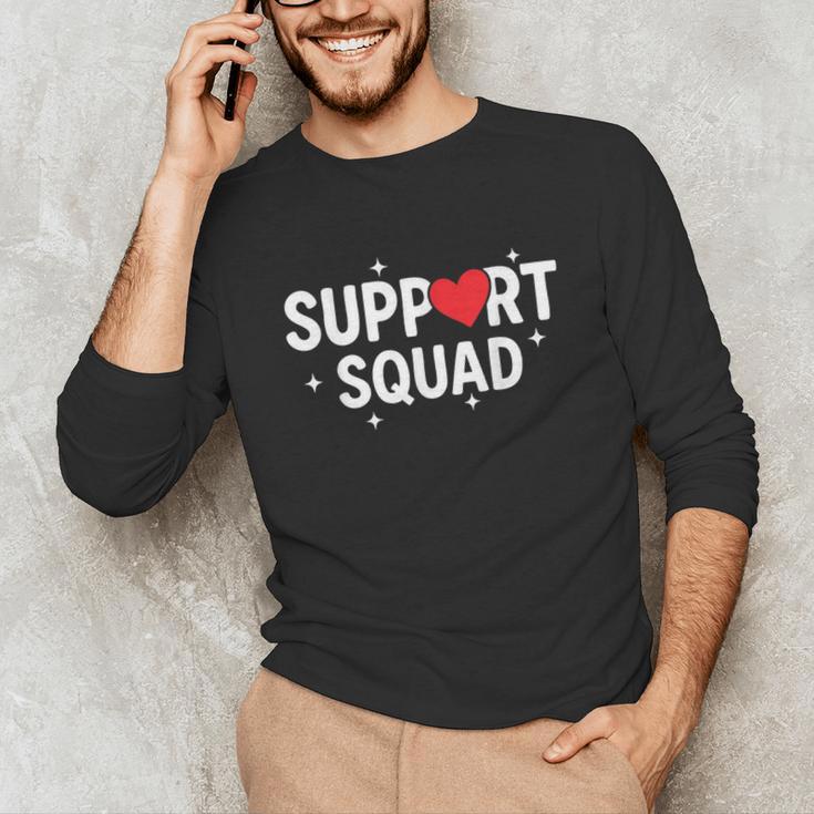 Support Squad Cute Heart Supportive Teacher Team Member Unisex Long Sleeve T-Shirt, funny gift