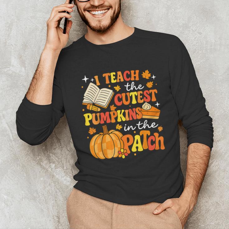 I Teach The Coolest Pumpkins In The Patch Teacher Halloween Unisex Long Sleeve T-Shirt, funny gift I Teach The Coolest Pumpkins In The Patch Teacher Halloween Unisex Long Sleeve T-Shirt, funny gift