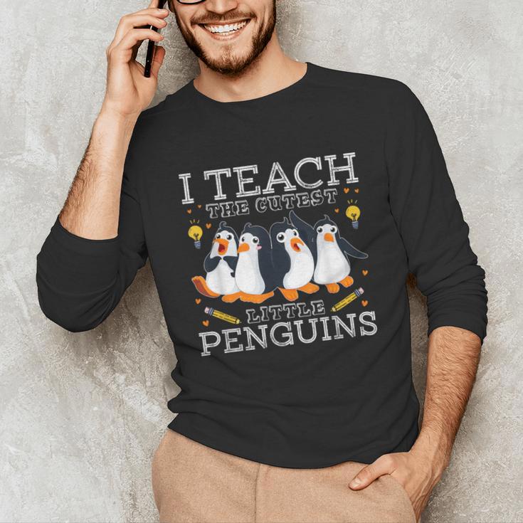 I Teach The Cutest Little Penguins Cute School Teacher Tee Unisex Long Sleeve T-Shirt, funny gift