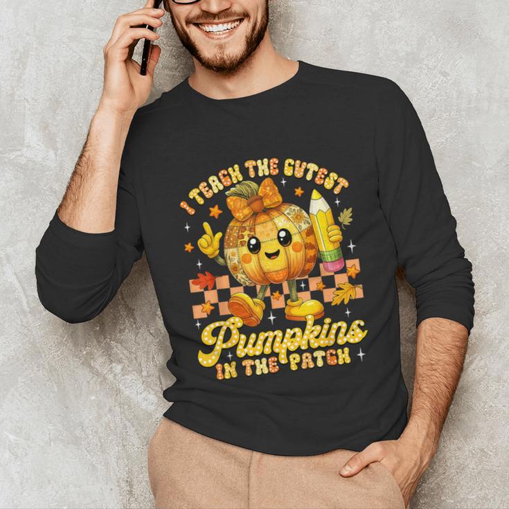 I Teach The Cutest Pumpkins In The Patch Teacher Halloween Unisex Long Sleeve T-Shirt, funny gift I Teach The Cutest Pumpkins In The Patch Teacher Halloween Unisex Long Sleeve T-Shirt, funny gift