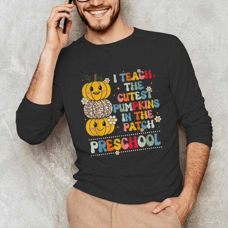 I Teach The Cutest Pumpkins Preschool Teacher Halloween Unisex Long Sleeve T-Shirt, funny gift I Teach The Cutest Pumpkins Preschool Teacher Halloween Unisex Long Sleeve T-Shirt, funny gift