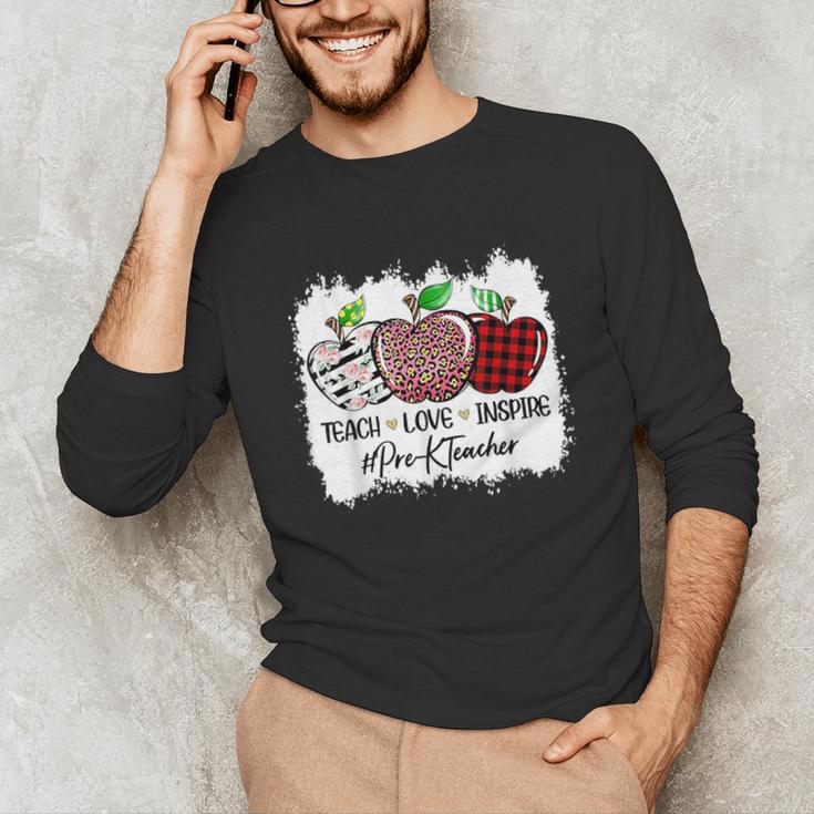 Teach Love Inspire Pre-k Teacher Apple Leopard Red Plain Unisex Long Sleeve T-Shirt, funny gift Teach Love Inspire Pre-k Teacher Apple Leopard Red Plain Unisex Long Sleeve T-Shirt, funny gift