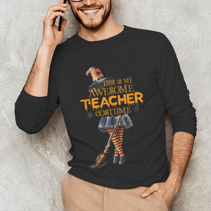This Is My Teacher Costume Halloween Family Matching Group For Men Women Unisex Long Sleeve T-Shirt, funny gift