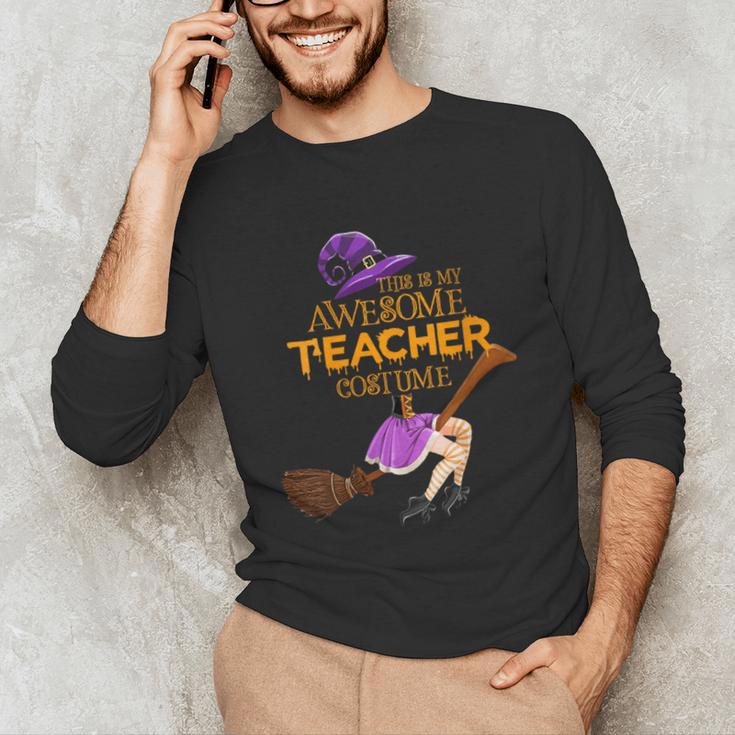 This Is My Teacher Costume Halloween Family Matching Group Unisex Long Sleeve T-Shirt, funny gift This Is My Teacher Costume Halloween Family Matching Group Unisex Long Sleeve T-Shirt, funny gift