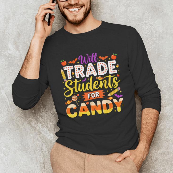 Teacher Cute Will Trade Students For Candy Halloween Costume Unisex Long Sleeve T-Shirt, funny gift Teacher Cute Will Trade Students For Candy Halloween Costume Unisex Long Sleeve T-Shirt, funny gift
