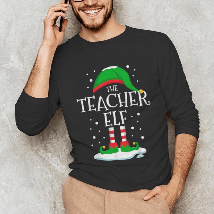 The Teacher Elf Christmas Family Matching Xmas Group For Men Women Unisex Long Sleeve T-Shirt, funny gift