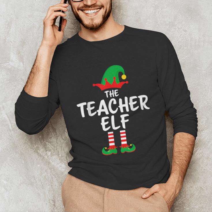 The Teacher Elf Matching Family Christmas Unisex Long Sleeve T-Shirt, funny gift The Teacher Elf Matching Family Christmas Unisex Long Sleeve T-Shirt, funny gift