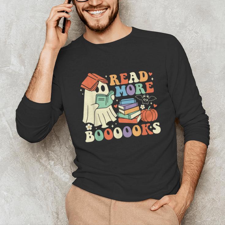Teacher Halloween Cute Booooks Ghost Read More Books Unisex Long Sleeve T-Shirt, funny gift Teacher Halloween Cute Booooks Ghost Read More Books Unisex Long Sleeve T-Shirt, funny gift