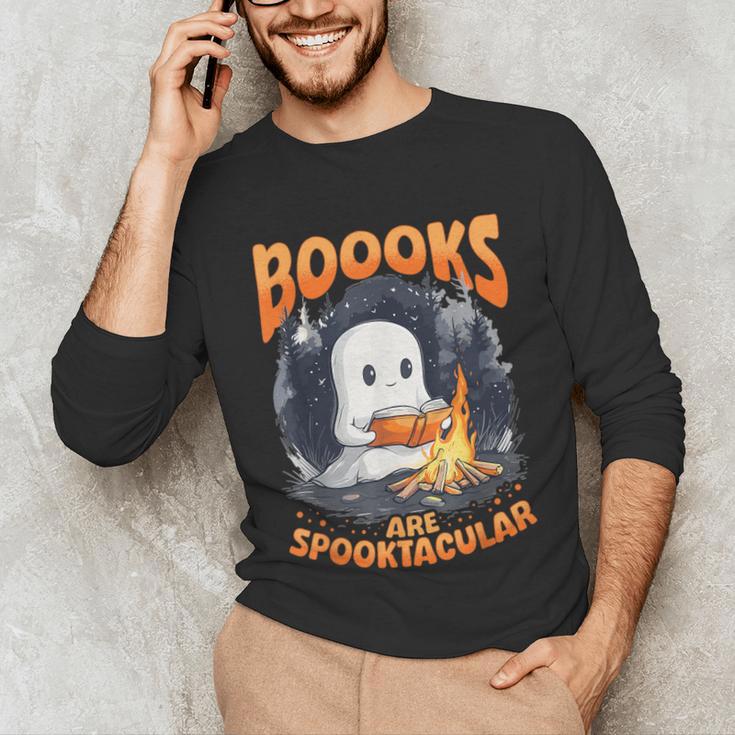 Teacher Halloween Ghost Reading Book Animal Boooks Are Unisex Long Sleeve T-Shirt, funny gift Teacher Halloween Ghost Reading Book Animal Boooks Are Unisex Long Sleeve T-Shirt, funny gift