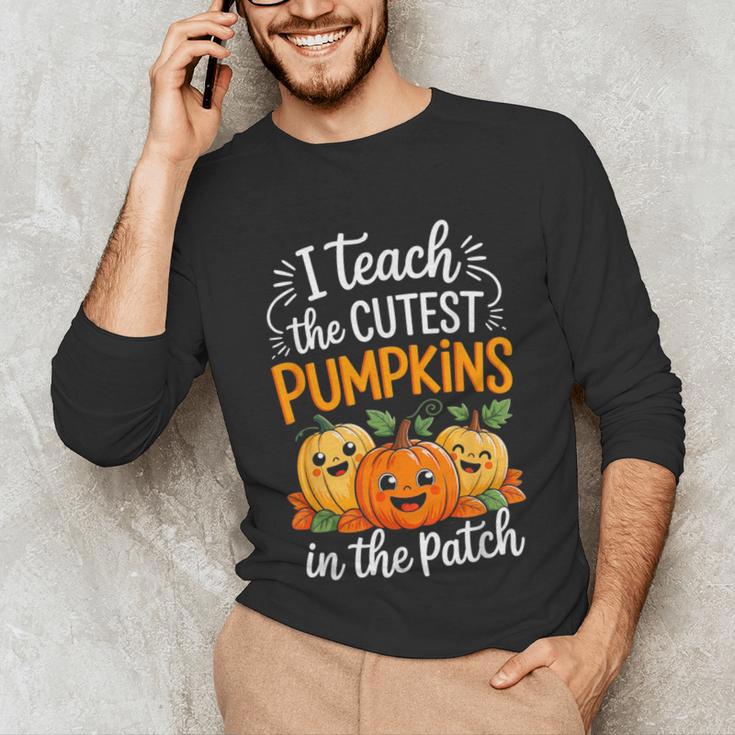 Teacher Halloween Pre-K Teacher Kindergarten Cutest Pumpkins Unisex Long Sleeve T-Shirt, funny gift