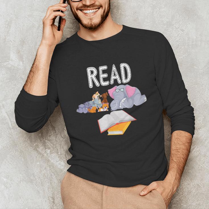 Teacher Library Read Book Club Piggie Elephant Pigeons Men Women Kids Unisex Long Sleeve T-Shirt, funny gift Teacher Library Read Book Club Piggie Elephant Pigeons Men Women Kids Unisex Long Sleeve T-Shirt, funny gift
