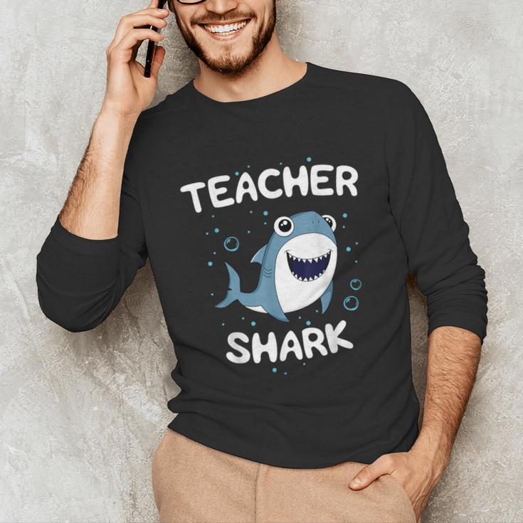 Teacher Shark Teaching Back To School Kindergarten Unisex Long Sleeve T-Shirt, funny gift Teacher Shark Teaching Back To School Kindergarten Unisex Long Sleeve T-Shirt, funny gift