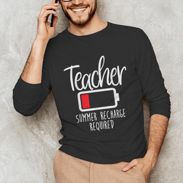 Teacher Summer Recharge Required Last Day School Women Unisex Long Sleeve T-Shirt, funny gift Teacher Summer Recharge Required Last Day School Women Unisex Long Sleeve T-Shirt, funny gift