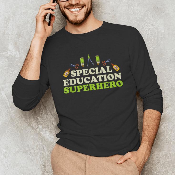 Teacher Superhero Student Educator Special Education Unisex Long Sleeve T-Shirt, funny gift