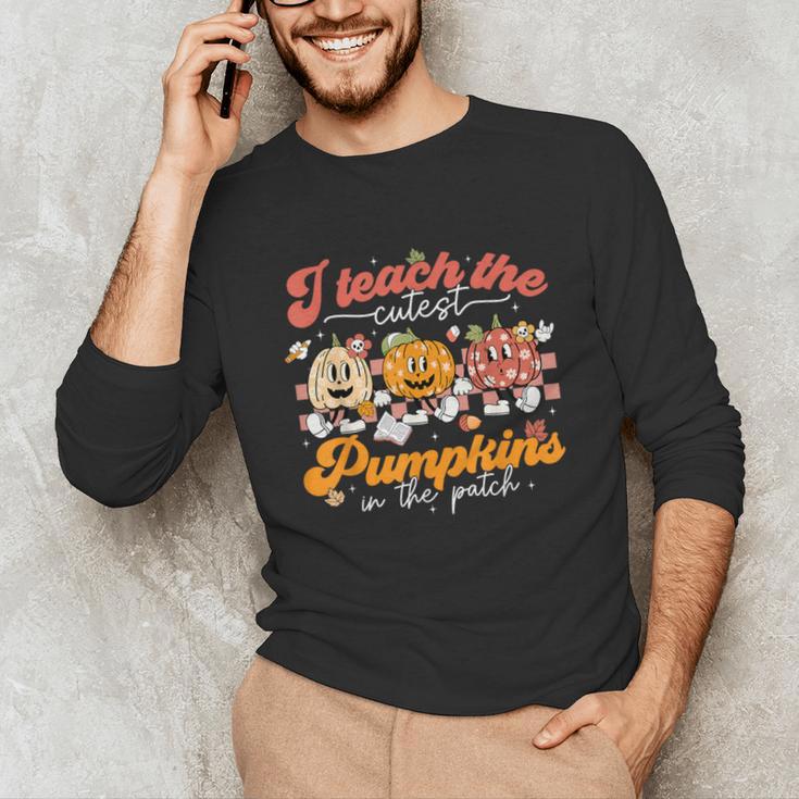 Teacher I Teach The Cutest Pumpkins In The Patch Fall Autumn Unisex Long Sleeve T-Shirt, funny gift Teacher I Teach The Cutest Pumpkins In The Patch Fall Autumn Unisex Long Sleeve T-Shirt, funny gift