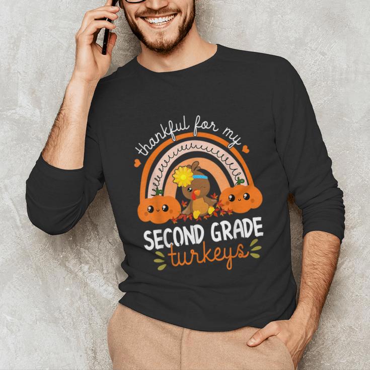 Teacher Thanksgiving Thankful For My Second Grade Turkeys Unisex Long Sleeve T-Shirt, funny gift Teacher Thanksgiving Thankful For My Second Grade Turkeys Unisex Long Sleeve T-Shirt, funny gift