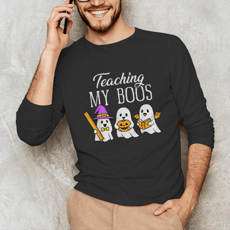 Teaching My Boos Ghost Teacher Halloween Spooky Educator Unisex Long Sleeve T-Shirt, funny gift Teaching My Boos Ghost Teacher Halloween Spooky Educator Unisex Long Sleeve T-Shirt, funny gift