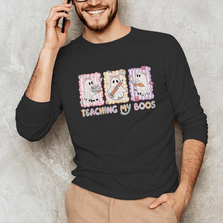 Teaching Is My Boos Teacher Ghost Halloween Women Girls Unisex Long Sleeve T-Shirt, funny gift Teaching Is My Boos Teacher Ghost Halloween Women Girls Unisex Long Sleeve T-Shirt, funny gift