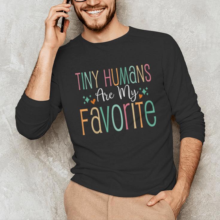 Teaching Preschool Teacher Tiny Humans Are My Favorite Unisex Long Sleeve T-Shirt, funny gift Teaching Preschool Teacher Tiny Humans Are My Favorite Unisex Long Sleeve T-Shirt, funny gift