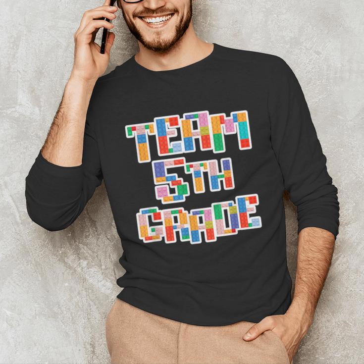 Team 5th Grade Building Blocks Bricks Theme Teacher Team For Men Women Kids Unisex Long Sleeve T-Shirt, funny gift Team 5th Grade Building Blocks Bricks Theme Teacher Team For Men Women Kids Unisex Long Sleeve T-Shirt, funny gift
