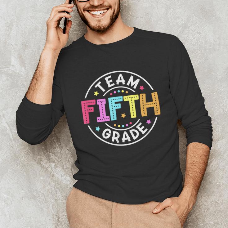 Team Fifth Grade Teacher Back To School 5th Grade Squad Kids Unisex Long Sleeve T-Shirt, funny gift