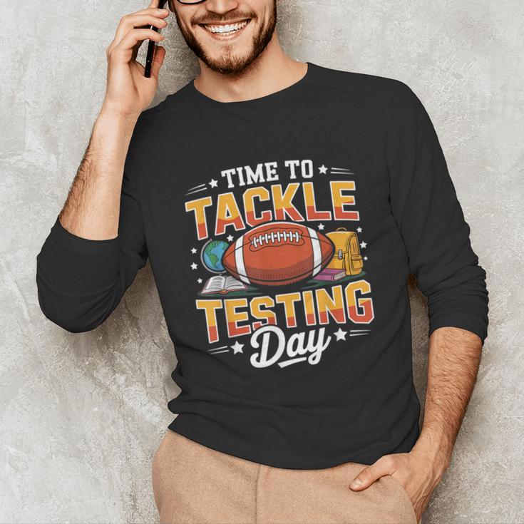 Test Day State Football Tackle Testing Day Sports Teacher Unisex Long Sleeve T-Shirt, funny gift