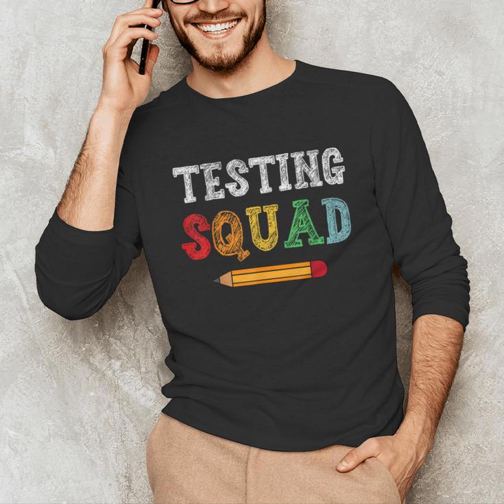 Testing Squad Costume Test Day Teacher Student School Unisex Long Sleeve T-Shirt, funny gift Testing Squad Costume Test Day Teacher Student School Unisex Long Sleeve T-Shirt, funny gift